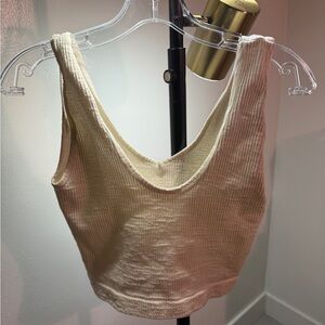 Ribbed Cream bralette tank